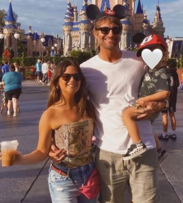 Kellie Morris daughter Maren Morris with her husband and child